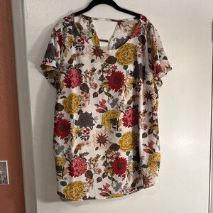 LOFT Multicolor Floral Blouse
